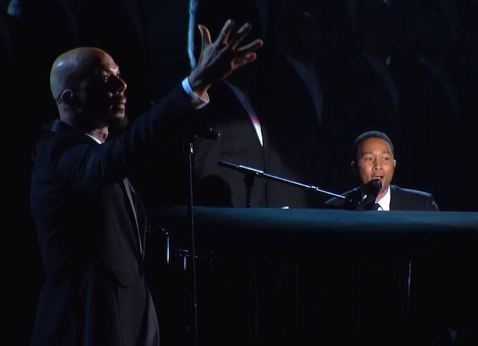 Common and John Legend perform at the GRAMMYs