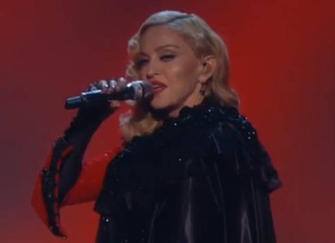 Madonna performs at the 2015 GRAMMYs