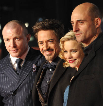Mark Strong with the Cast of 'Sherlock Holmes'