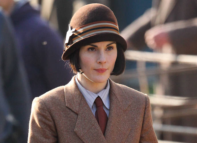 Cast shoot scenes for the new series of Downton Abbey in Wiltshire Featuring: Michelle Dockery Where: Wiltshire, United Kingdom When: 20 Mar 2015 Credit: WENN.com
