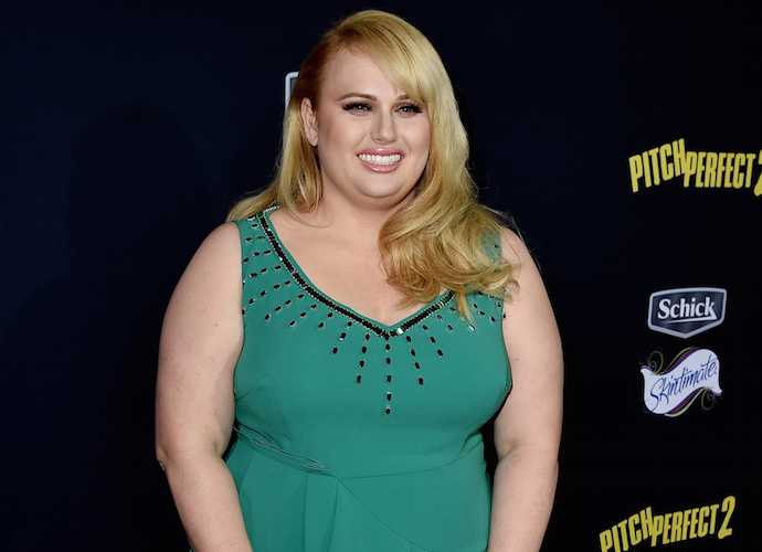 LOS ANGELES, CA - MAY 08: Actress Rebel Wilson arrives at the premiere of Universal Pictures' 