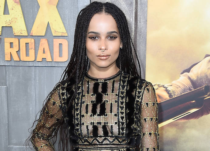 HOLLYWOOD, CA - MAY 07: Actress Zoe Kravitz arrives at the Premiere Of Warner Bros. Pictures' 