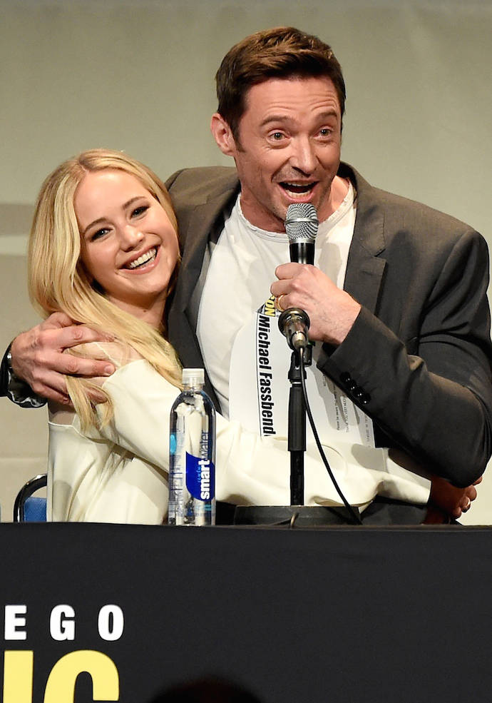 Hugh Jackman Sits On Jennifer Lawrence's Lap During 'X-Men' Panel