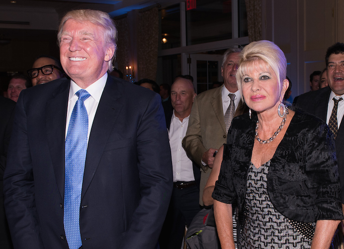 BRIARCLIFF MANOR, NY - SEPTEMBER 15: Donald Trump and Ivana Trump attend The Eric Trump 8th Annual Golf Tournament at Trump National Golf Club Westchester on September 15, 2014 in Briarcliff Manor, New York. (Photo by Dave Kotinsky/Getty Images)