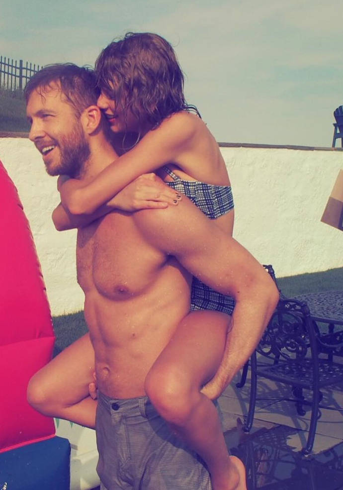 Calvin Harris Celebrates The 4th of July With Taylor Swift...Shirtless