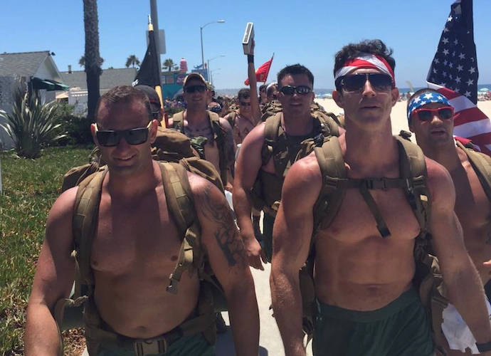 Shirtless Marines March