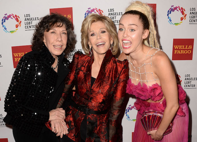 Lily Tomlin, Jane Fonday and Miley Cyrus