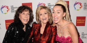Lily Tomlin, Jane Fonday and Miley Cyrus
