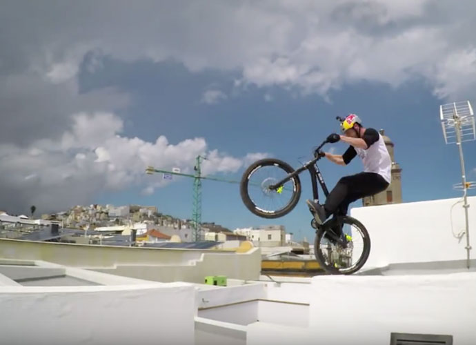 Daredevil Danny MacAskill Cycles The Rooftops Of Gran Canaria