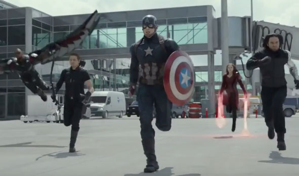 Falcon, Hawkeye, Captain America, Scarlett Witch & The Winter Soldier