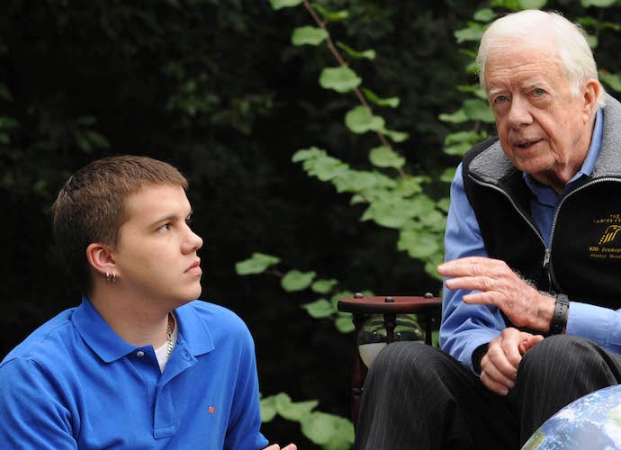 Jimmy Carter and his grandson Jeremy Carter