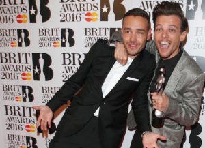 Liam Payne and Louis Tomlinson at the Brit Awards 2016 (Image: Getty)