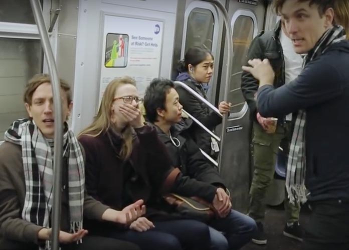 Sets Of Identical Twins Pull Off Time-Travel Prank On NYC Subway