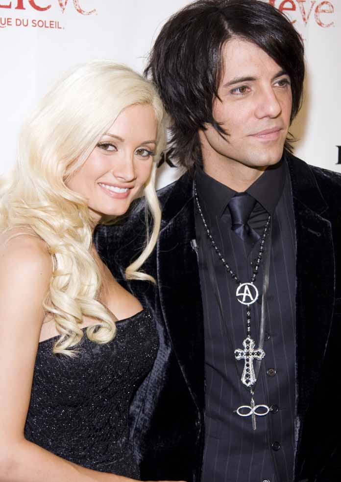 Holly Madison with Criss Angel at the premiere of 