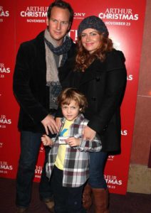 Patrick Wilson: Premiere of Arthur Christmas with son Kal and wife Dagmara Dominczyk.