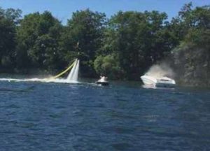 Jesse Gavic Puts Out Boat Fire With Flyboard