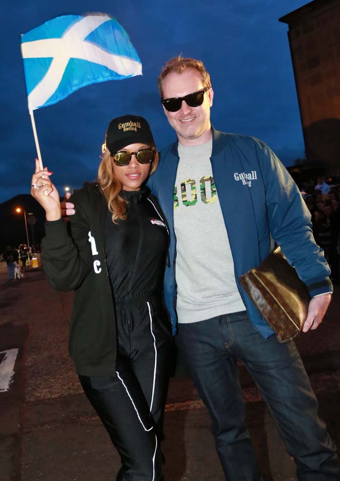 Eve and Maximillion Cooper at Gumball Rally 3000 in Edinburgh