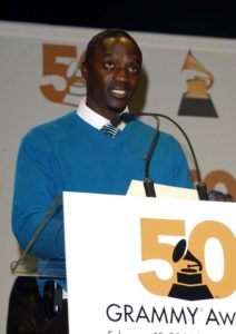 Akon makes announcement of nominations for the 50th Annual Grammy Awards