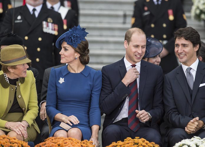 The Duke and Duchess of Cambridge with Justin Trudeau in Canada