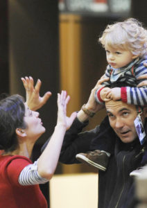 Marion Cotillard, Guillaume Canet and their son Marcel attend the Gucci Paris Masters 2012 at Paris Nord Villepinte