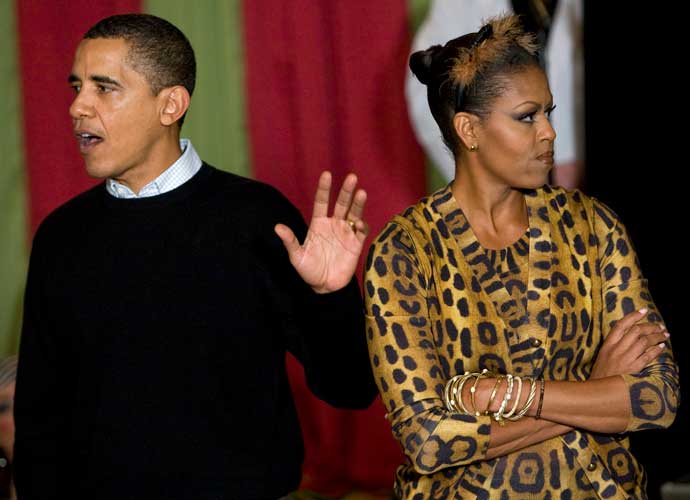 Michelle Obama Dresses as a leopard for Halloween