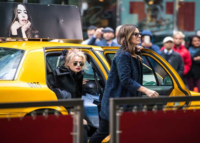 Sandra Bullock & Helena Bonham Carter Film Oceans 8 in Manhattan