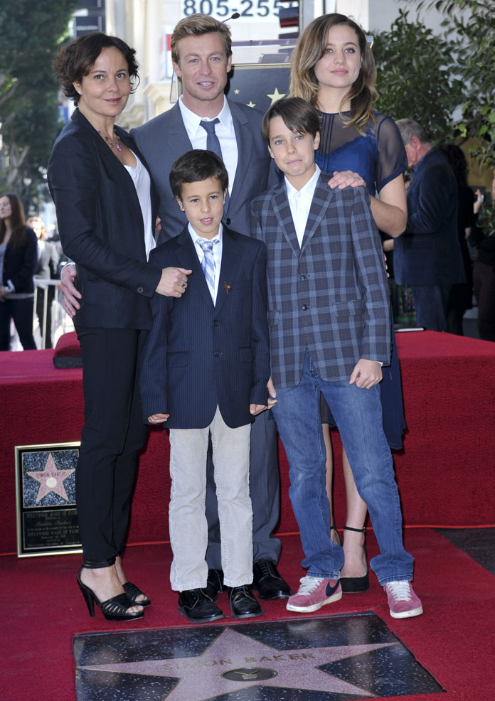 Baker And Family At Hollywood Walk of Fame Ceremony