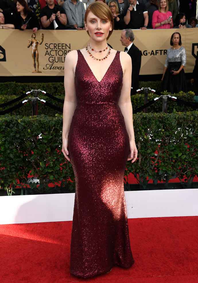 LOS ANGELES, CA - JANUARY 29: Actor Bryce Dallas Howard attends The 23rd Annual Screen Actors Guild Awards at The Shrine Auditorium on January 29, 2017 in Los Angeles, California. 26592_008 (Photo by Frazer Harrison/Getty Images)