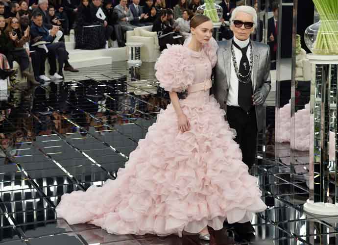 PARIS, FRANCE - JANUARY 24: Lily-Rose Depp and Karl Lagerfeld walk the runway during the Chanel Spring Summer 2017 show as part of Paris Fashion Week on January 24, 2017 in Paris, France. (Photo by Pascal Le Segretain/Getty Images)