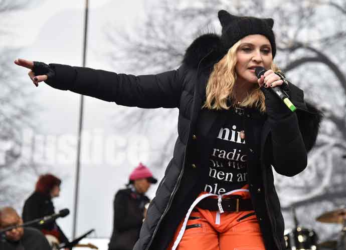 WASHINGTON, DC - JANUARY 21: Madonna performs onstage during the Women's March on Washington on January 21, 2017 in Washington, DC. (Photo by Theo Wargo/Getty Images)