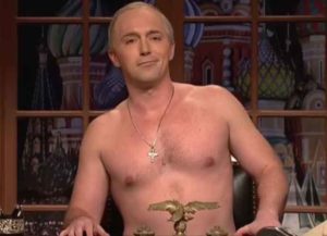 Beck Bennett plays shirtless Putin on 'SNL' (Image: NBC)