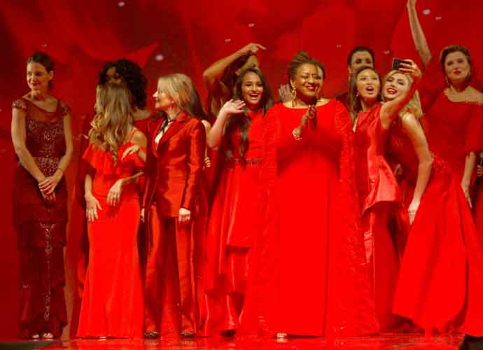 The Red Dress finale at the 'Go Red for Women' fashion show during Fall 2017 New York Fashion Week at the Hammerstein Ballroom in New York City.