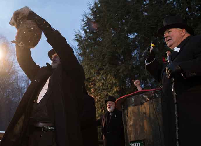 Groundhog Day Result: PUNXSUTAWNEY, PA - FEBRUARY 2: Groundhog handler John Griffiths holds Punxsutawney Phil after he saw his shadow predicting six more weeks of winter during 131st annual Groundhog Day festivities on February 2, 2017 in Punxsutawney, Pennsylvania. Groundhog Day is a popular tradition in the United States and Canada. A smaller than usual crowd this year of less than 20,000 people spent a night of revelry awaiting the sunrise and the groundhog's exit from his winter den. If Punxsutawney Phil sees his shadow he regards it as an omen of six more weeks of bad weather and returns to his den. Early spring arrives if he does not see his shadow, causing Phil to remain above ground. (Photo by Jeff Swensen/Getty Images)