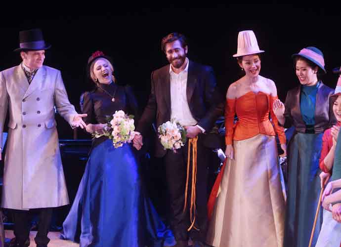 Opening of Sunday In the Park With George at the Hudson Theatre - Curtain Call: Annaleigh Ashford, Jake Gyllenhaal with cast
