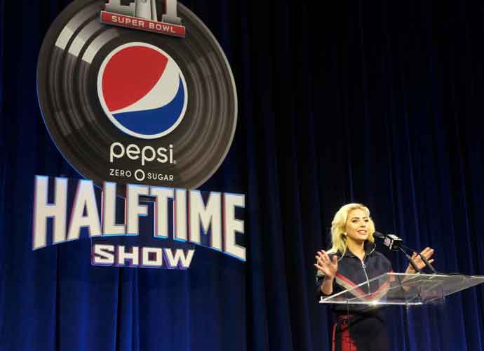 HOUSTON, TX - FEBRUARY 02: Lady Gaga speaks onstage at the Pepsi Zero Sugar Super Bowl LI Halftime Show Press Conference on February 2, 2017 in Houston, Texas. (Photo by Frazer Harrison/Getty Images)