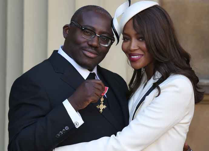 LONDON, ENGLAND - OCTOBER 27: Naomi Campbell poses with Edward Enninful after he received his Officer of the Order of the British Empire (OBE) at Buckingham Palace on October 27, 2016 in London, England. (Photo by Philip Toscano-WPA Pool/Getty Images)