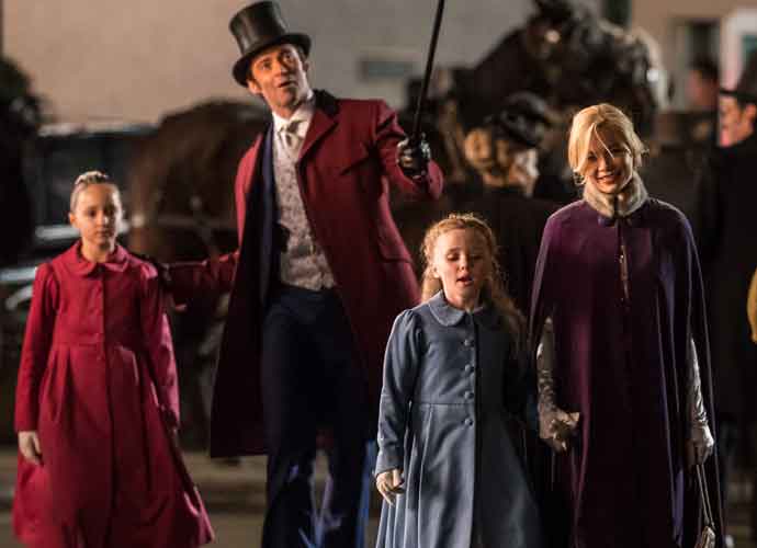 Hugh Jackman and Michelle Williams on the film set of 'The Greatest Showman on Earth' in New York