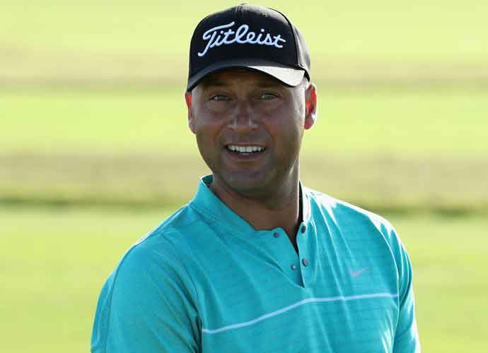 NASSAU, BAHAMAS - NOVEMBER 30: Former MLB player and amateur golfer, Derek Jeter practices on the driving range for the pro-am ahead of the Hero World Challenge at Albany, The Bahamas on November 30, 2016 in Nassau, Bahamas. (Photo by Christian Petersen/Getty Images)