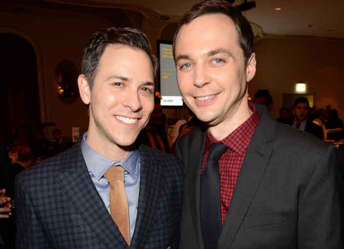 BEVERLY HILLS, CA - OCTOBER 18: Todd Spiewak (L) and actor Jim Parsons attend the 9th Annual GLSEN Respect Awards at Beverly Hills Hotel on October 18, 2013 in Beverly Hills, California. (Photo by Jason Merritt/Getty Images for GLSEN)