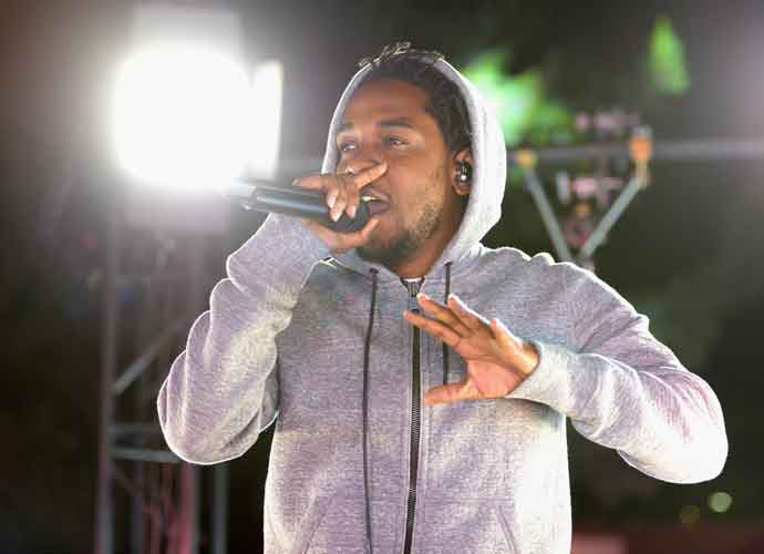 WEST HOLLYWOOD, CA - MARCH 24: Recording artist Kendrick Lamar performs at #GETPUMPED live event. Reebok And Kendrick Lamar Take Over The Streets Of Hollywood, Fusing Fitness And Music With A Ground-Breaking Event on March 24, 2015 in West Hollywood, California. (Photo by Chris Weeks/Getty Images for Reebok)
