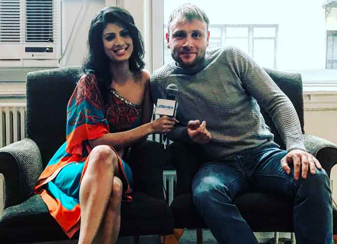 Sense8 stars Tina Desai and Max Riemelt visiting the uInterview.com office in New York City for an interview. (Photo: Erik Meers/uInterview.com)