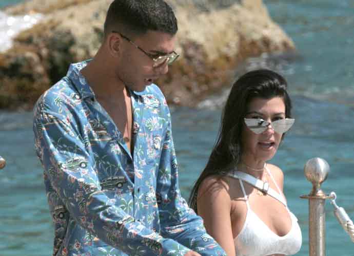 Younes Bendjima and Kourtney Kardashian in Cannes