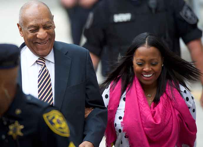 NORRISTOWN, PA - JUNE 5: Bill Cosby arrives with Keshia Knight Pulliam at the Montgomery County Courthouse before the opening of the sexual assault trial June 5, 2017 in Norristown, Pennsylvania. A former Temple University employee alleges that the entertainer drugged and molested her in 2004 at his home in suburban Philadelphia. More than 40 women have accused the 79 year old entertainer of sexual assault. (Photo by Mark Makela/Getty Images)