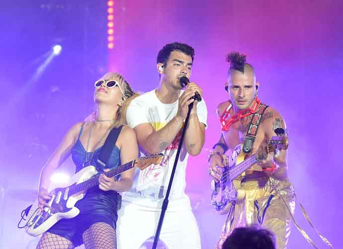 FLORIANA, MALTA - JUNE 27: JinJoo Lee, Joe Jonas and Cole Whittle of DNCE perform at the annual Isle of MTV Malta event at Il Fosos Square on June 27, 2017 in Floriana, Malta. (Photo by Anthony Harvey/Getty Images for MTV)