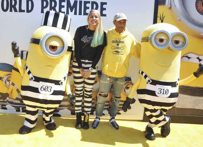 Film Premiere of Despicable Me 3: Pharrell Williams and wife Helen Lasichanh