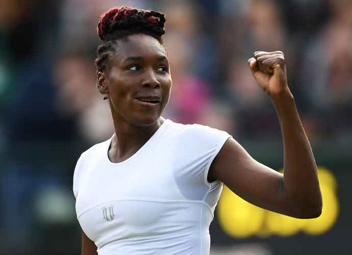 LONDON, ENGLAND - JULY 01: Venus Williams of The United States celebrates victory during the Ladies Singles third round match against Daria Kasatkina of Russia on day five of the Wimbledon Lawn Tennis Championships at the All England Lawn Tennis and Croquet Club on July 1, 2016 in London, England. (Photo by Shaun Botterill/Getty Images)