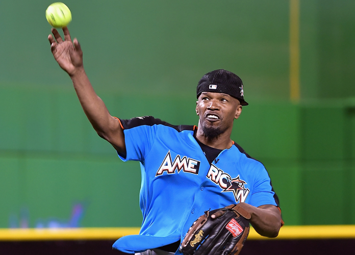 MIAMI, FL - JULY 09: Jamie Foxx attends the 2017 MLB All-Star Legends and Celebrity Softball at Marlins Park on July 9, 2017 in Miami, Florida. (Photo by Gustavo Caballero/Getty Images)