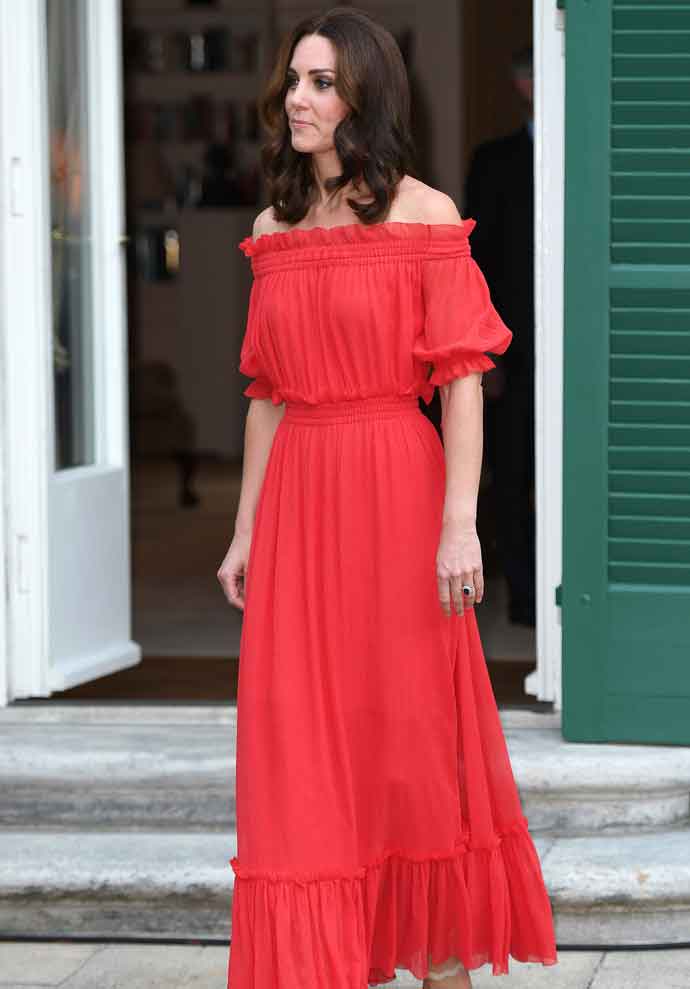 Kate Middleton Wears Alexander McQueen Dress To British Ambassador's ...