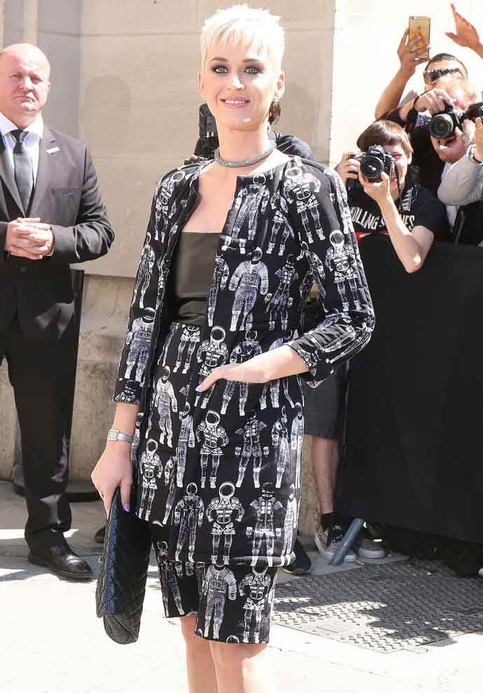 Katy Perry at Paris Fashion Week Haute Couture Fall/Winter 2017/2018 - Chanel - Outside Arrivals