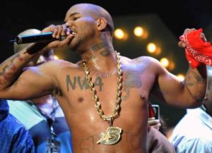 JOHANNESBURG, SOUTH AFRICA - NOVEMBER 13: American rapper The Game performs during the Road to MAMA (MTV Africa Music Awards) concert tour at Standard Bank Arena November 13, 2008 in Johannesburg, South Africa. (Photo by Lefty Shivambu/Gallo Images/Getty Images)